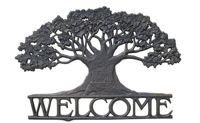 Painted Sky Designs Welcome Sign Metal Tree