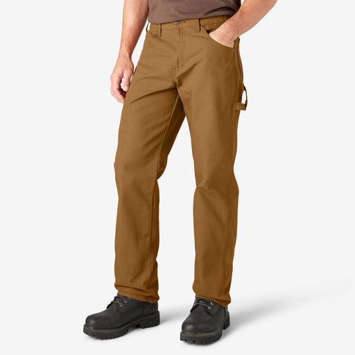 Dickies Men's Relaxed Fit Heavyweight Duck Carpenter Pant Brown duck