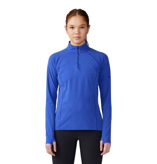 Mountain Hardwear Women's Mountain Stretch 1/2 Zip Blue print