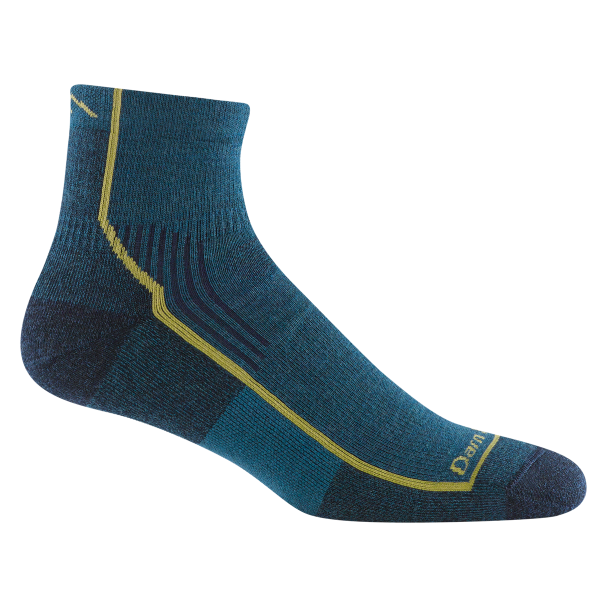 Darn Tough Men's Hiker Quarter Midweight Hiking Sock - Dark Teal Dark Teal