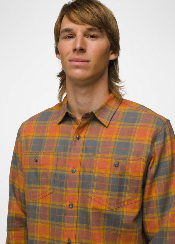 Prana Men's Dolberg Flannel Shirt - Terrracotta Terracotta