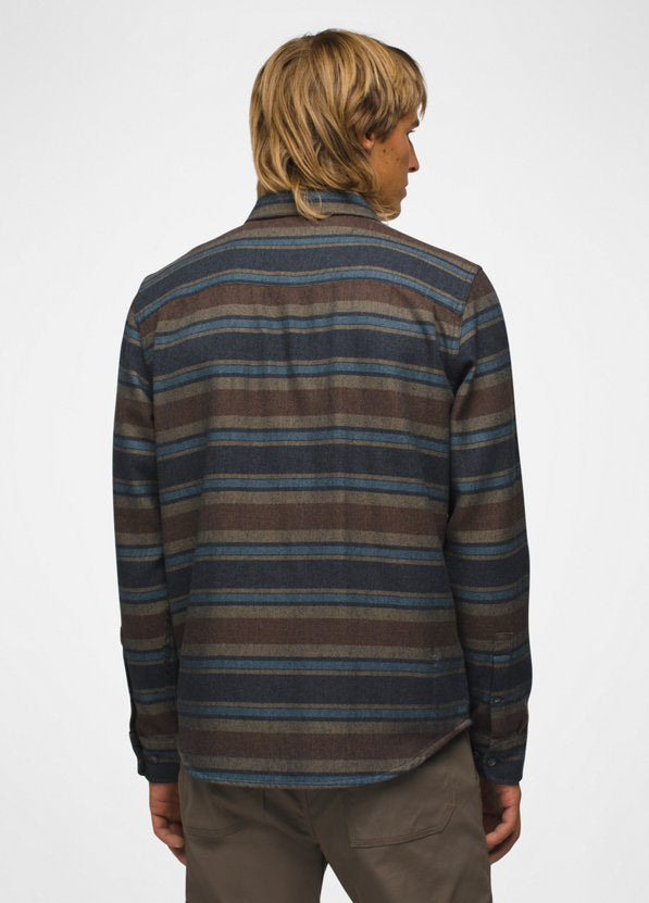 Prana Men's Westbrook Flannel Shirt - Stormy Night Stripe Stormy Night Stripe