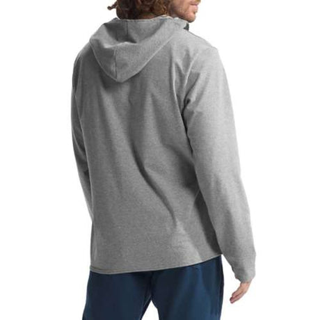 The North Face Men's Long-Sleeve Heritage Patch Hoodie Tee - TNF Medium Grey Heather TNF Medium Grey Heather