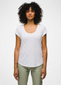 Prana Women's Cozy Up Scoop Neck Tee - White White