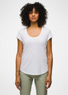 Prana Women's Cozy Up Scoop Neck Tee - White White