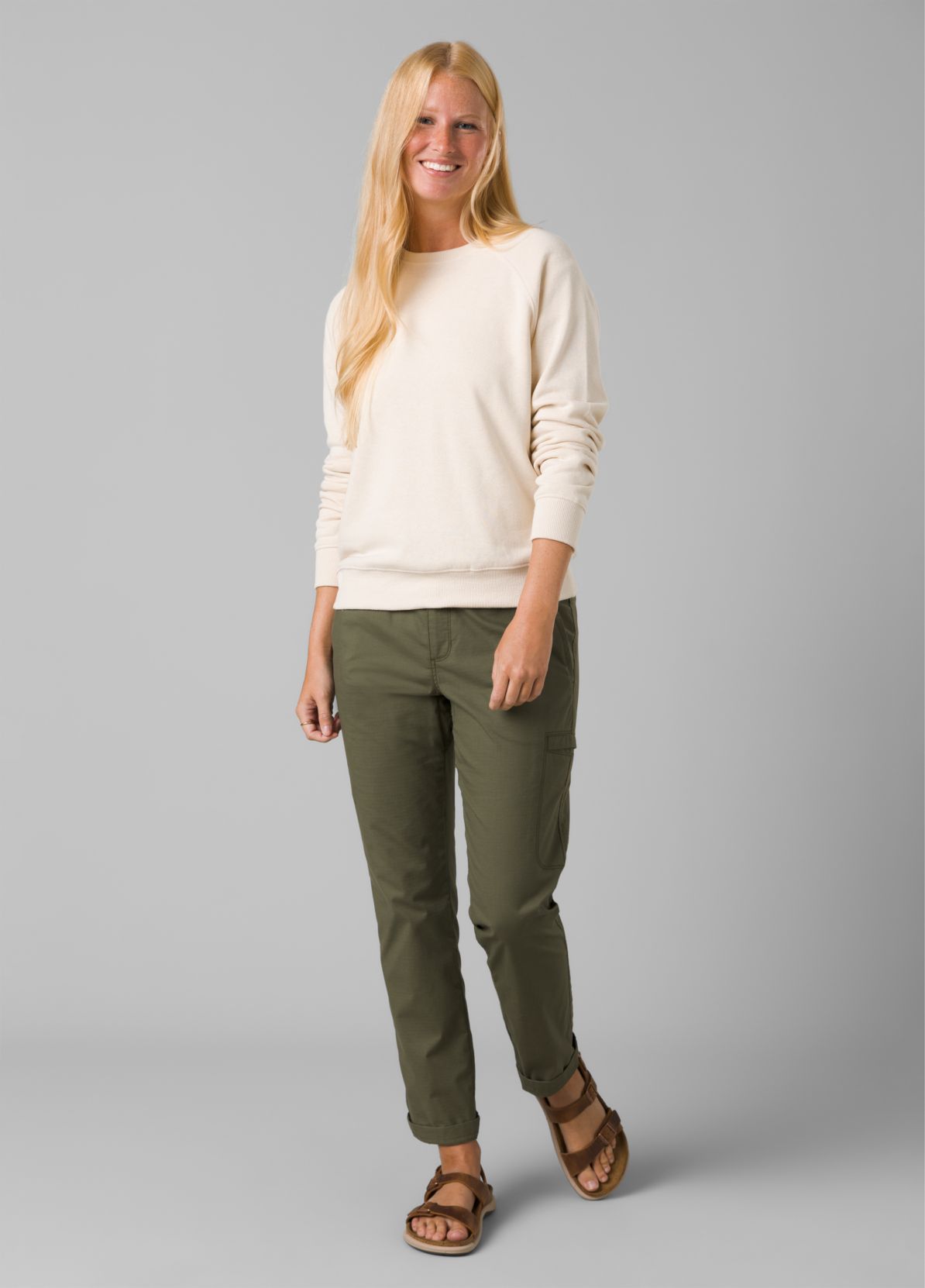 Prana Women's Cozy Up Sweatshirt Canvas heather