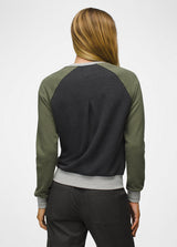 Prana Women's Cozy Up Sweatshirt - Rye Green Block Rye Green Block