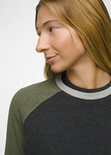 Prana Women's Cozy Up Sweatshirt - Rye Green Block Rye Green Block