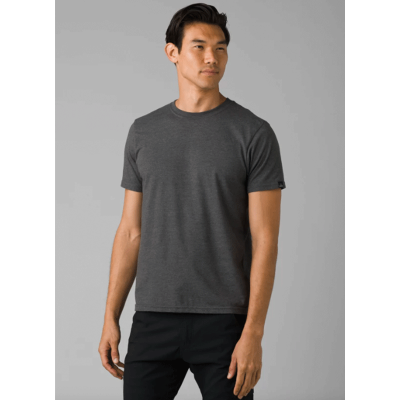 Men's Prana Crew T-shirt Charcoal Heather