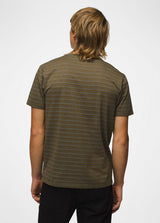 Prana Men's prAna Crew T-Shirt - Cargo Green Stripe Cargo Green Stripe