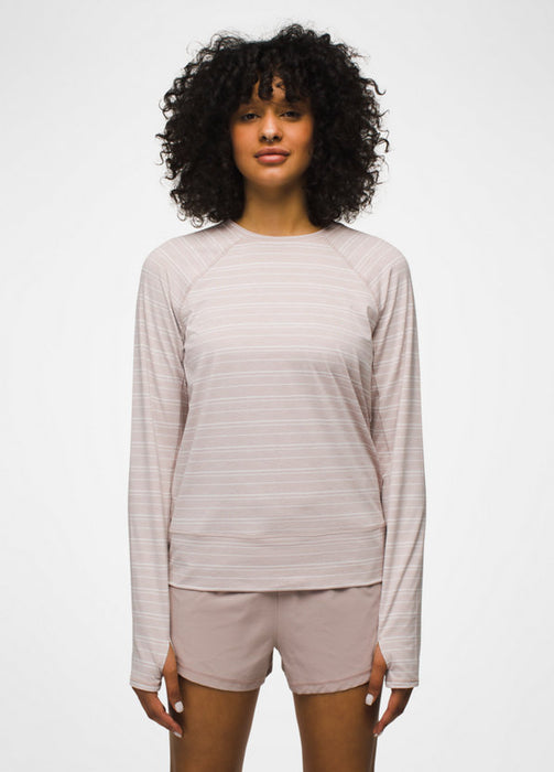 Prana Women's Sol Searcher Long Sleeve Top - Willow Stripe Willow Stripe