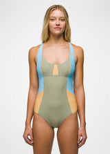 Prana Women's Tulum Swim One Piece - Sweet Agave Color Block Sweet Agave Color Block