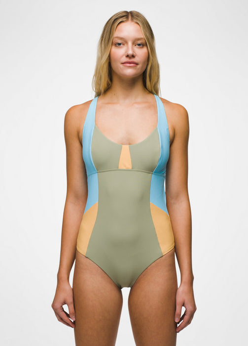 Prana Women's Tulum Swim One Piece - Sweet Agave Color Block Sweet Agave Color Block