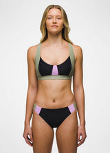 Prana Women's Tulum Swim Bottom - Black Color Block Black Color Block