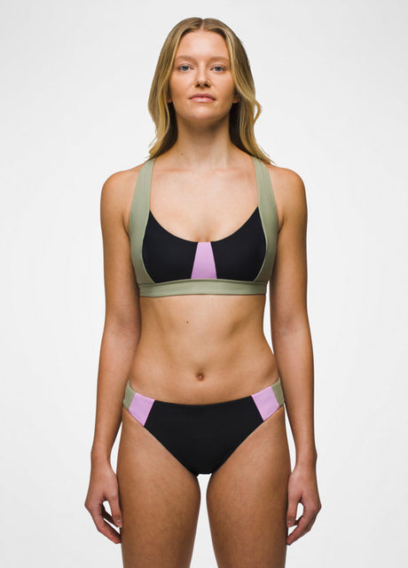 Prana Women's Tulum Swim Bottom - Black Color Block Black Color Block