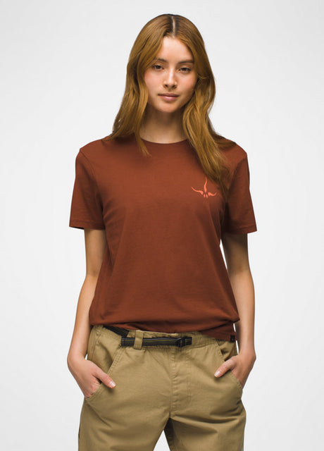 Prana Heritage Graphic Short-Sleeve Tee - Crimson Logo Crimson Logo