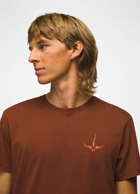 Prana Heritage Graphic Short-Sleeve Tee - Crimson Logo Crimson Logo