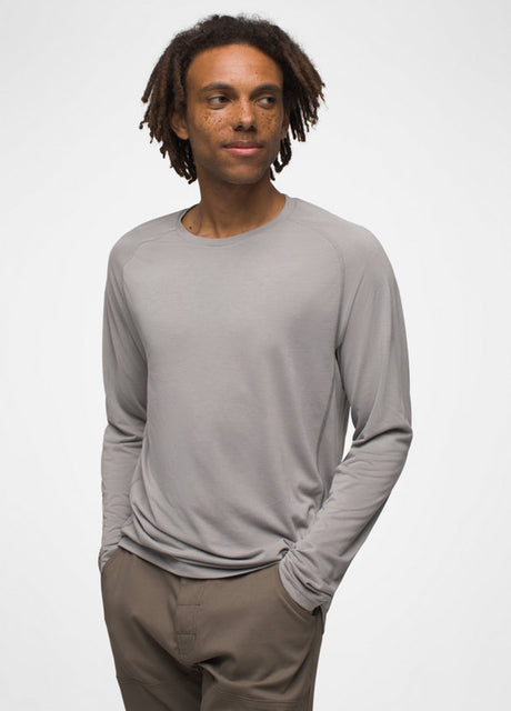 Prana Men's Mission Trails Long Sleeve Tee - Grey Grey