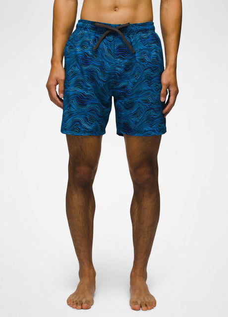 Prana Men's Plunge Swim Short - Black Waves Black Waves