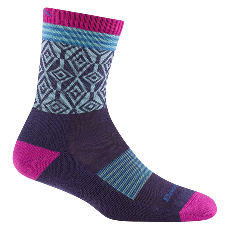 Darn Tough Women's Sobo Micro Crew Lightweight Hiking Sock - Blackberry Blackberry