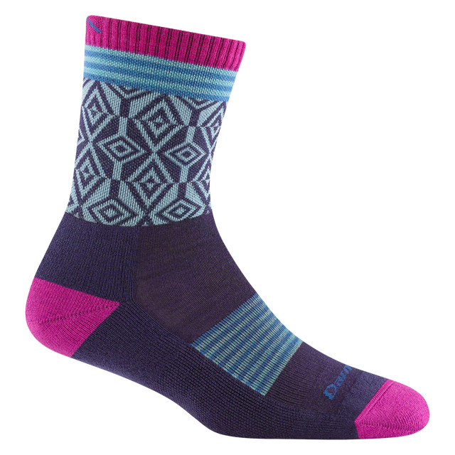 Darn Tough Women's Sobo Micro Crew Lightweight Hiking Sock - Blackberry Blackberry