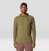 Mountain Hardwear Mens Crater Lake Long Sleeve Hoody - Combat Green Combat Green