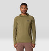 Mountain Hardwear Mens Crater Lake Long Sleeve Hoody - Combat Green Combat Green