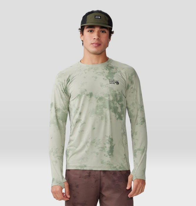 Mountain Hardwear Men's Crater Lake Long Sleeve Crew - White Sage Nebula Print White Sage Nebula Print