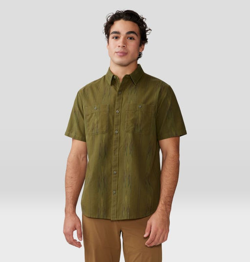 Mountain Hardwear Men's Grove Hide Out Short Sleeve Shirt - Combat Green Ikat Combat Green Ikat