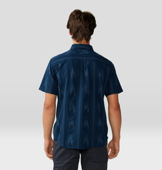 Mountain Hardwear Men's Grove Hide Out Short Sleeve Shirt - Hardwear Navy Ikat Hardwear Navy Ikat