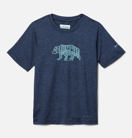 Columbia Boys' Mount Echo Short Sleeve Graphic Shirt - Collegiate Navy/Bearly Stroll Collegiate Navy/Bearly Stroll