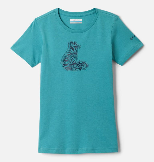 Columbia Girls Mission Lake Short Sleeve Graphic T-Shirt - Teal / Foxy Swirl Teal / Foxy Swirl