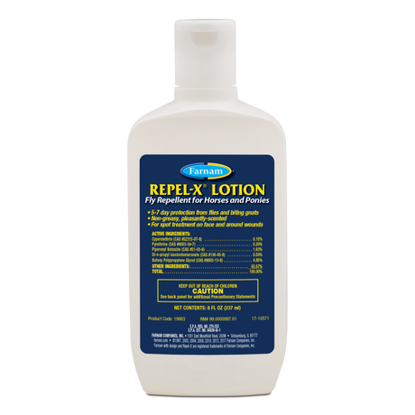 Farnam Companies Repel-X Lotion Fly Repellent for Horses and Ponies - 8oz