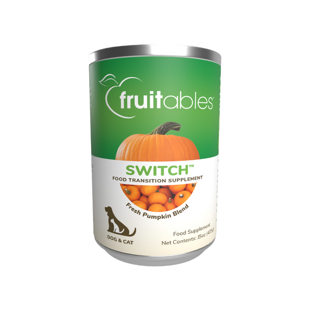 Fruitables Switch Food Transition Supplement for Dogs & Cats - Pumpkin Blend - 15oz Pumpkin Blend