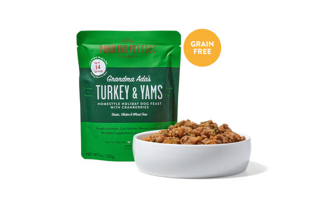 Portland Pet Food Grandma Ada's Turkey & Yams Homestyle Dog Meal Pouch - 9oz Turkey & Yams