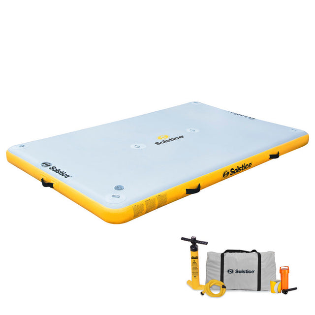 Solstice Floating Dock With Pump 8x5x6 Yellow