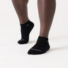 Wide Open Men's Solid Midweight Cushioned No Show Sock - Black Black