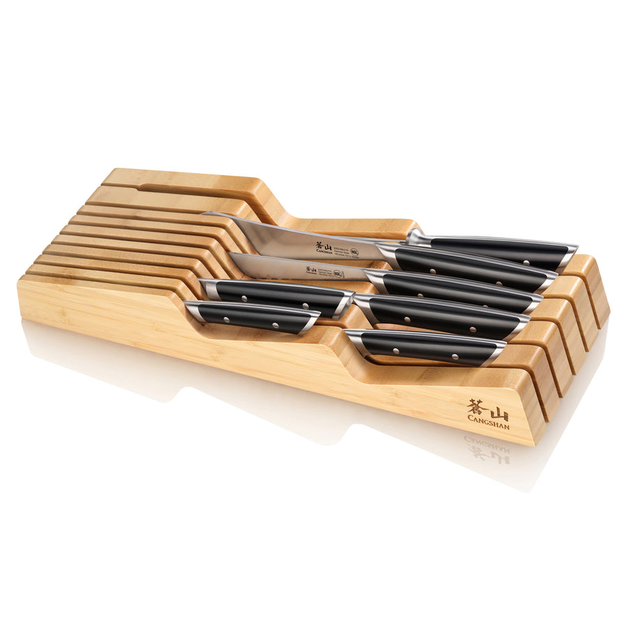 Cangshan Helena Series 8-piece In-drawer Bbq Knife Set -black