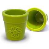 SodaPup PUP-X Rubber Treat Dispenser & Enrichment Toy - Flower Pot - Green Green