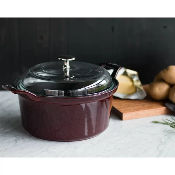 Staub 2.75 QT Round Glass Lid Cocotte