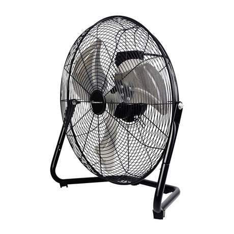 Vision Air 20-inch High Velocity Floor Fan with Aluminum Oil Bearing Motor - Black