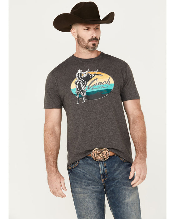 Cinch Men's Bull Rider Short Sleeve T-Shirt Charcoal