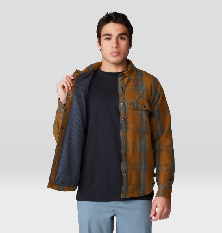 Mountain Hardwear Men's Outpost Long-Sleeve Lined Shirt - Golden Brown Highball Plaid Golden Brown Highball Plaid