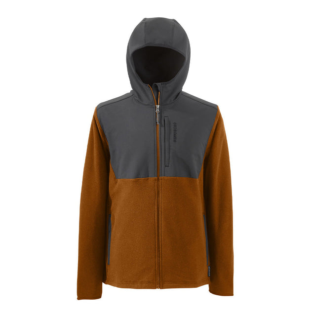 Grundens Bering Fleece Pro Full Zip Hoodie Umber/Anchor