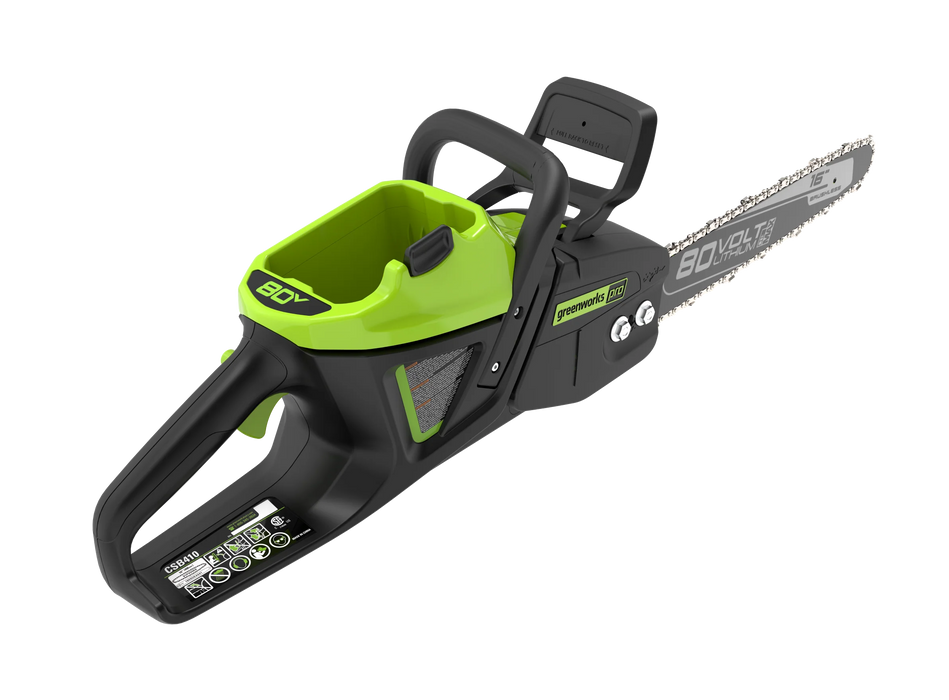 Greenworks 80V 16-inch Cordless Battery Chainsaw with 4.0 Ah Battery & Charger