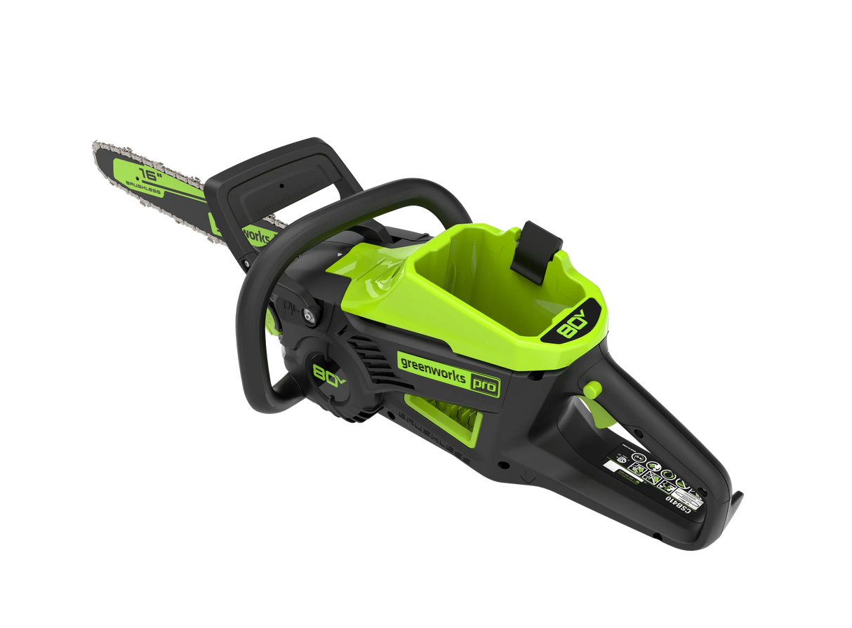 Greenworks 80V 16-inch Cordless Battery Chainsaw with 4.0 Ah Battery & Charger