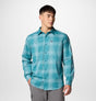 Columbia Mens Silver Ridge Utility Lite Plaid Long Sleeve Shirt - River Blue Large Blur Check River Blue Large Blur Check