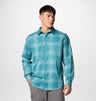 Columbia Mens Silver Ridge Utility Lite Plaid Long Sleeve Shirt - River Blue Large Blur Check River Blue Large Blur Check