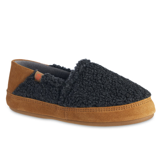 Women's Acorn Moc II Collapsible Heel Slipper with Indoor/Outdoor Sole - Dark Charcoal Dark Charcoal