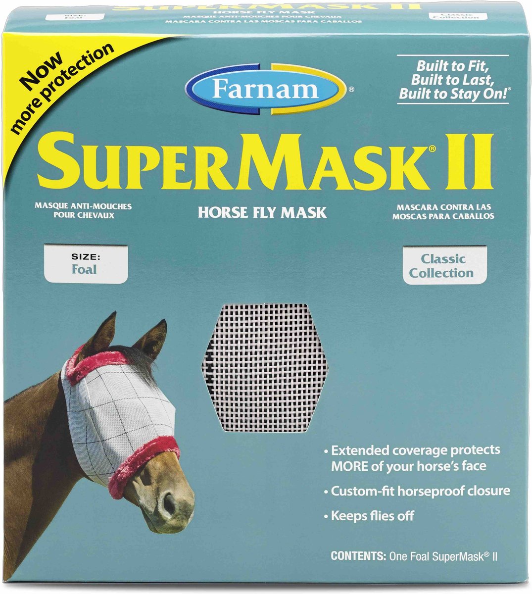 Farnam Companies SuperMask II Horse Fly Mask without Ears - Various Sizes / Standard